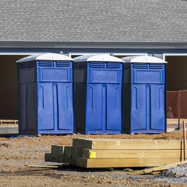 what is the expected delivery and pickup timeframe for the portable restrooms in Hugo OK